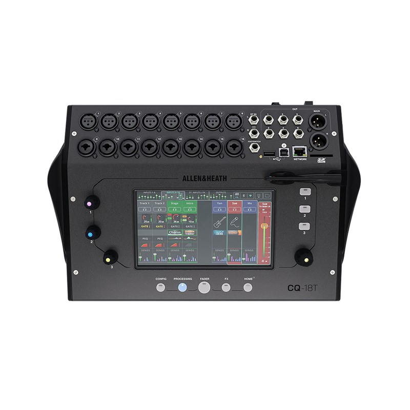Console numérique compacte 18 canaux, Bluetooth, tactile 7" - connectiques