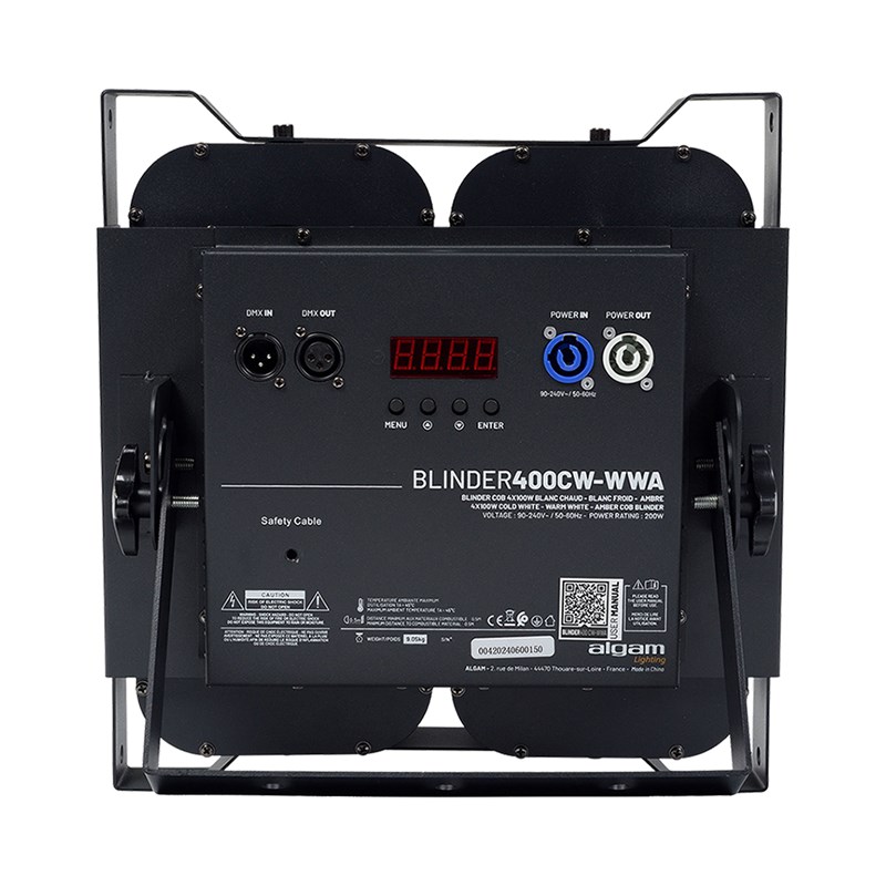 Blinder COB 4 LED 100W - Blanc Froid/Chaud Ambre scène