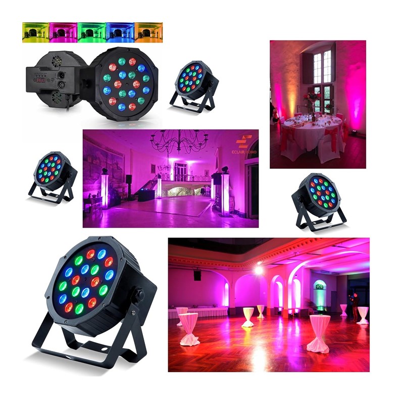 Pack pied lumière - 4 PAR RGB DMX