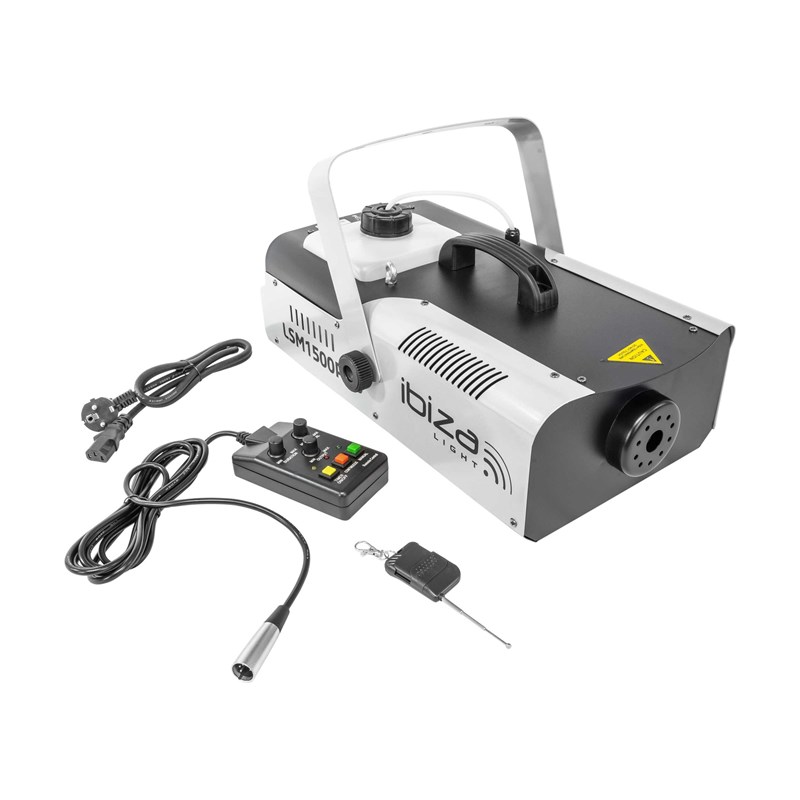 Machine à fumée pro 1500W - DMX, programmable, 2 télécommandes capacité