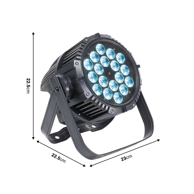 Projecteur PARLED 18x15W RGBWA - Éclaire Étanche