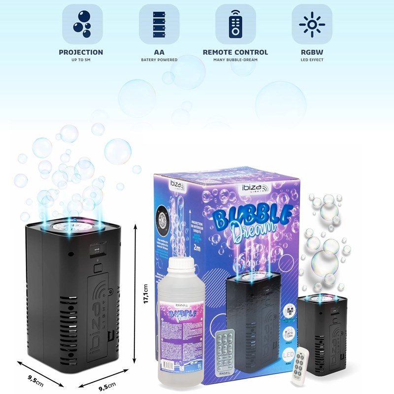 Pack 2 enceintes sono - Caisson 800W - 2 Projecteurs - 2 Machines à bullesSono DJ, Puissance 800W, C