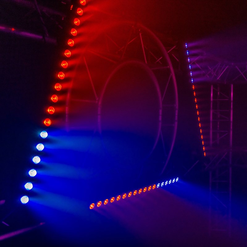 Barre LED RGB 18x3W - DMX - 4 modes fête