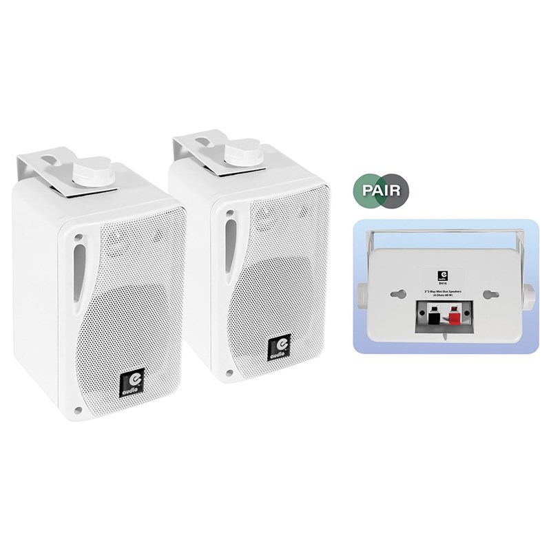 Stock B - MINI ENCEINTE 3 VOIES BLANCHE (PAIRE) - B416 PEAKSER Reconditionné