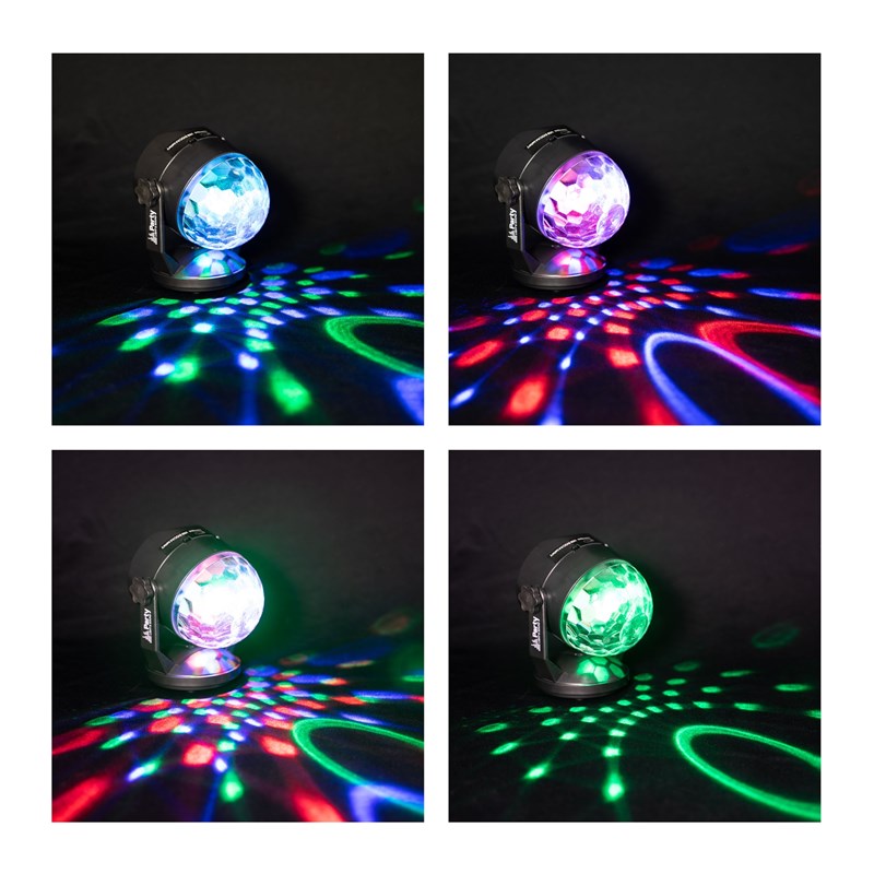 Boule disco RVB - Mini effet LED avec ventouse - Alim. USB ou piles éclairage