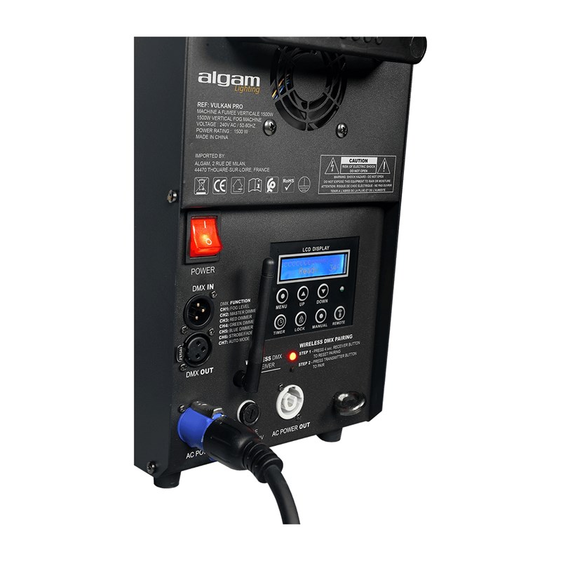 Machine effet CO2 LED 1500W - DMX - verticale/horizontale - interface