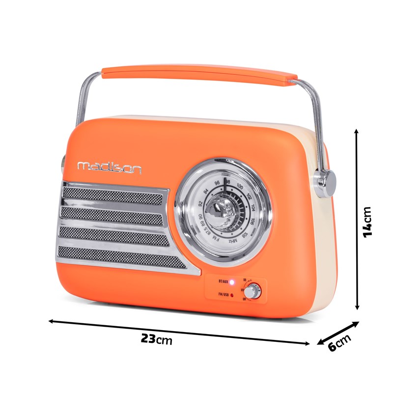 Radio vintage sur batterie - BT, USB