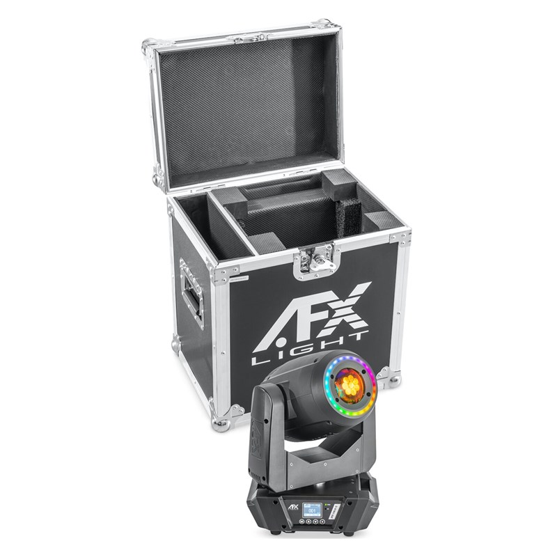 Lyre Spot Zoom 240W LED Blanche + Flight Case