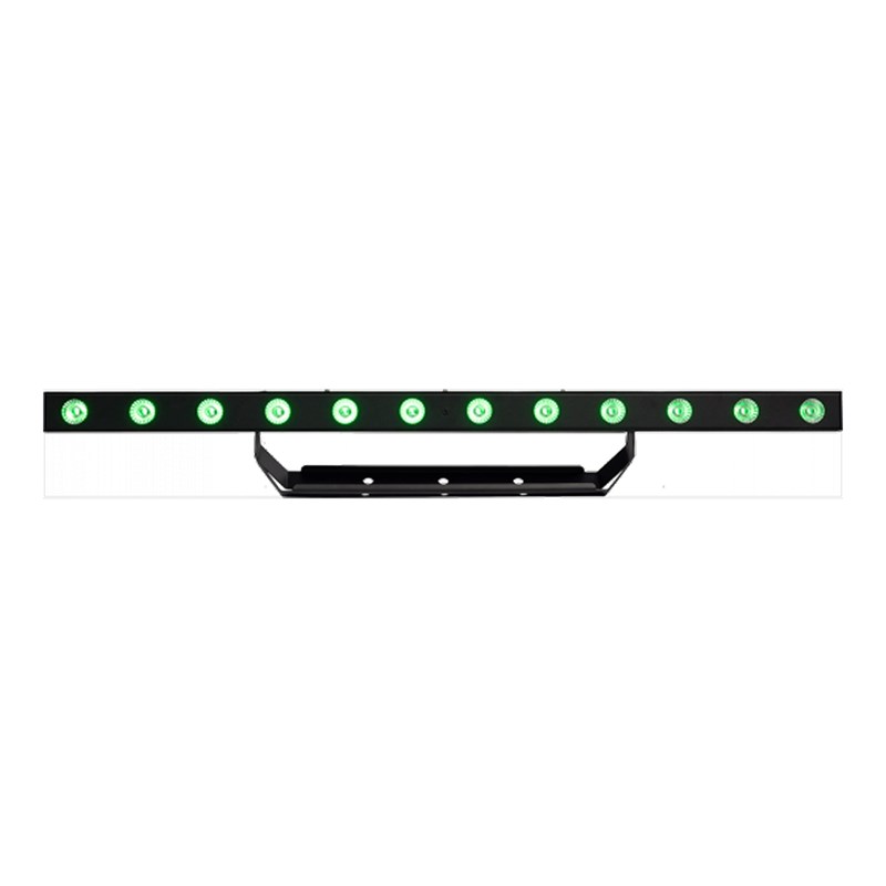Barre LED RGB 12x3W - DMX 3 zones - détection audio face