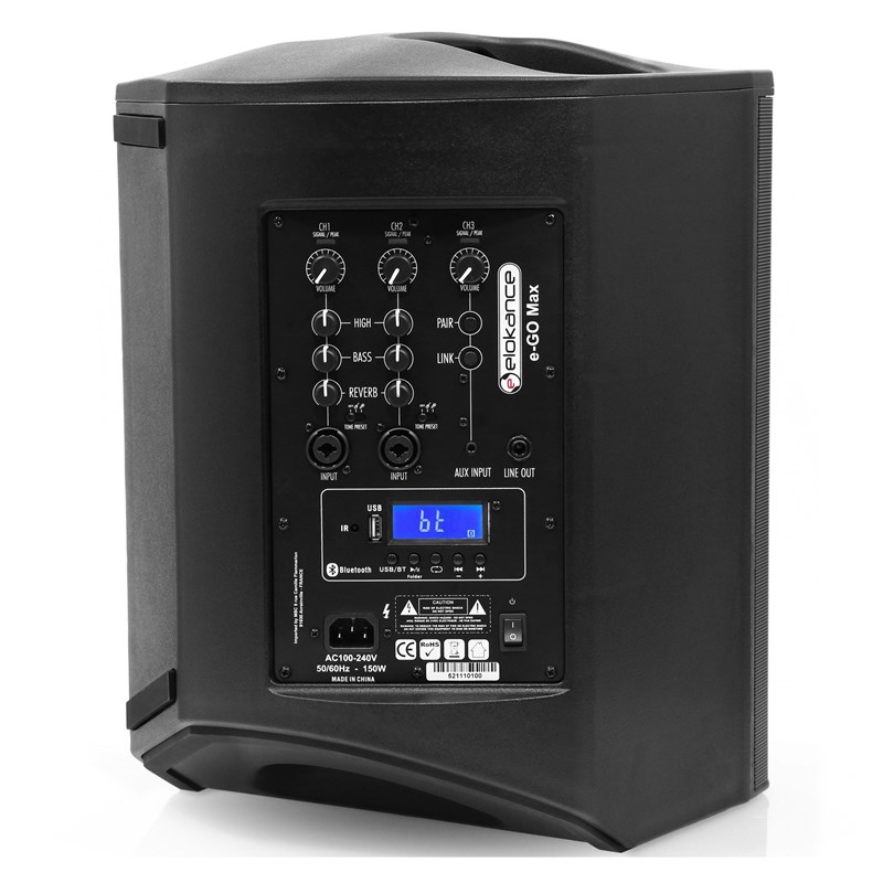 Enceinte amplifiée portable 10" - 150W RMS - BT & DSP - e-Go Max interface