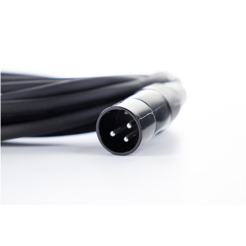 Câble micro XLR m/f 10 m noir blindé - fiche zoom