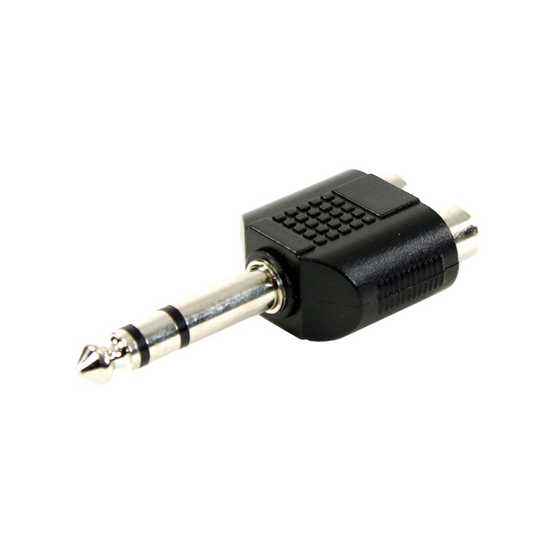 Adaptateur RCA femelle stéréo / Jack 6.35mm mâle audio