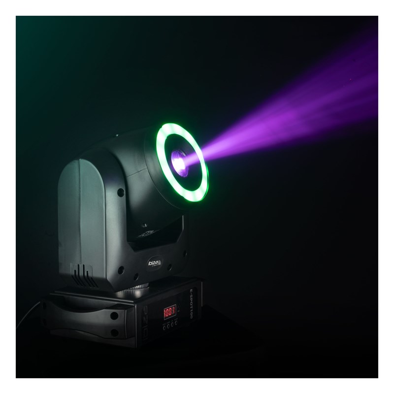 Lyre spot 100W avec anneau LED RVB - Prestations Club