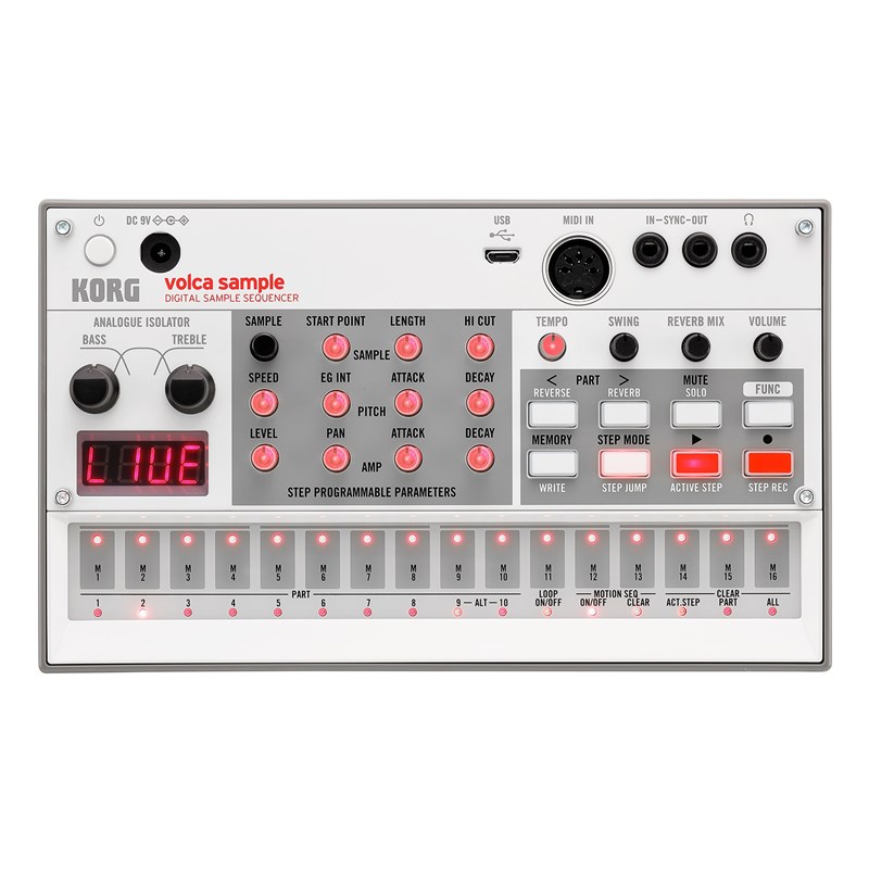 Séquenceur de samples numérique - 200 sons - USB & MIDI - VOLCA-SAMPLE2 interface