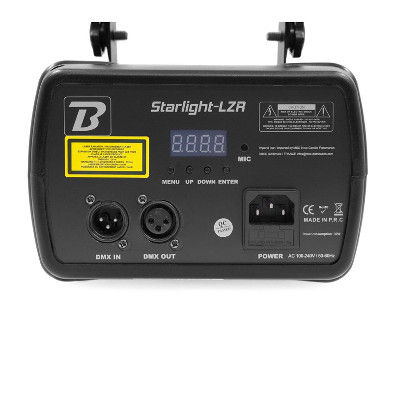 Effet lumineux LED 4-en-1 - Faisceaux, Strobe, LZR - DMX - BoomTone DJ - Starlight-LZR affichage