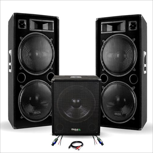 PACK 3800W : STAR212 + SUB15A + CS5SS + Câbles