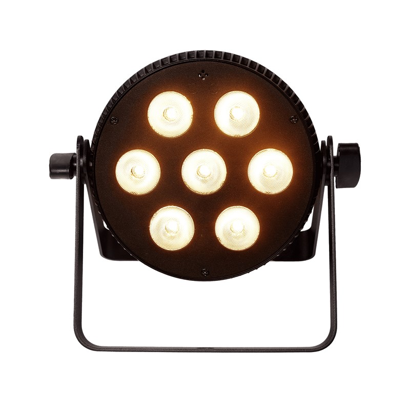 Projecteur LED RGBW 7x10W - DMX - lyre & télécommande - couleurs
