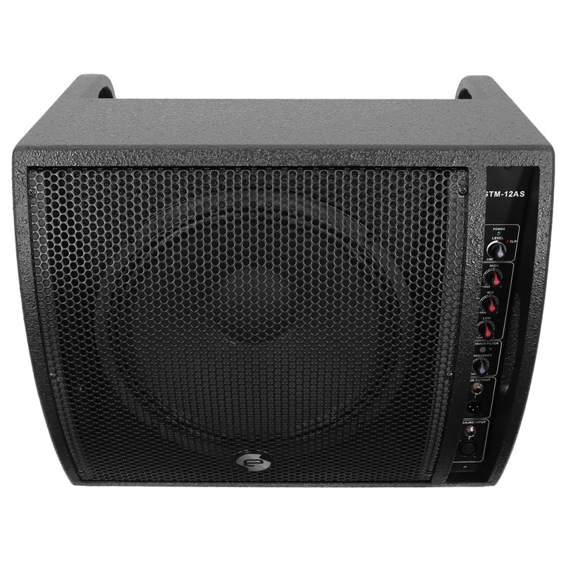 Enceinte retour scène 180W - Compacte & Filtre anti-larsen -  Elokance - STM 12AS dessus