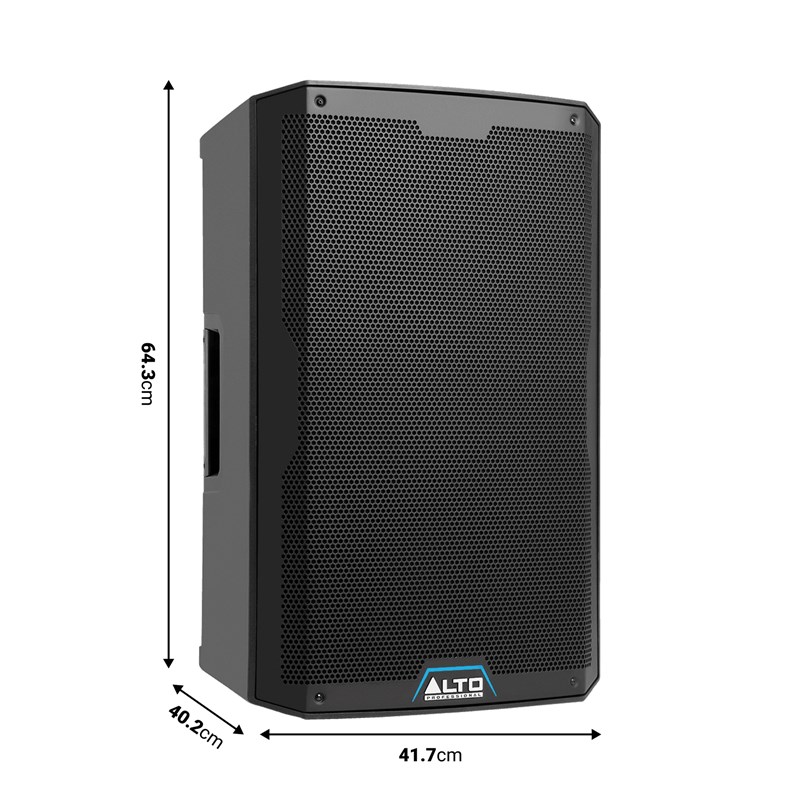 Enceinte active - 15" 2500W Bluetooth dimensions