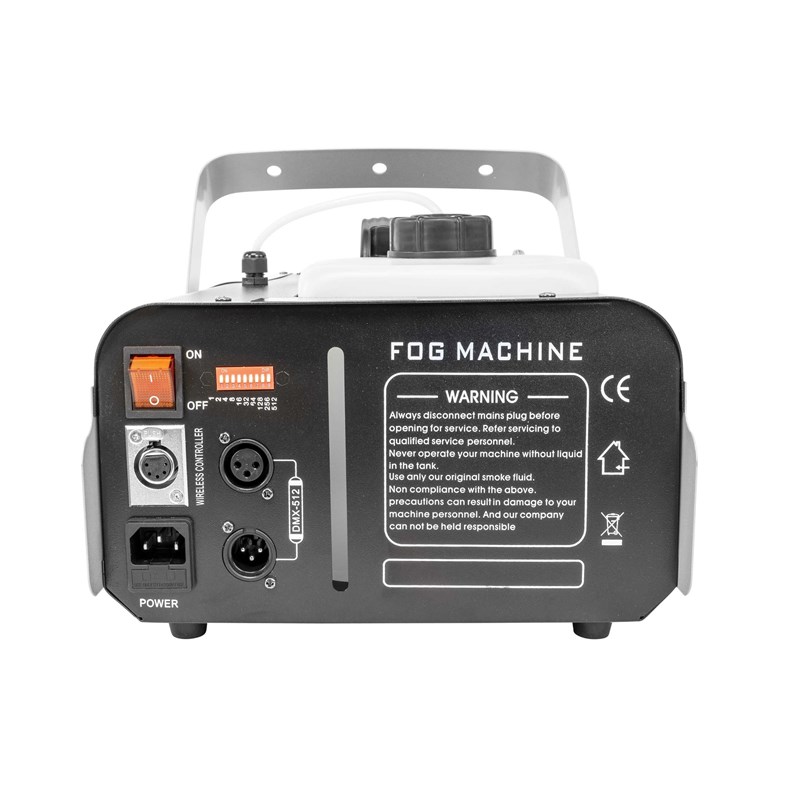 Machine à fumée pro 1200W - DMX, programmable, 2 télécommandes professionnelle