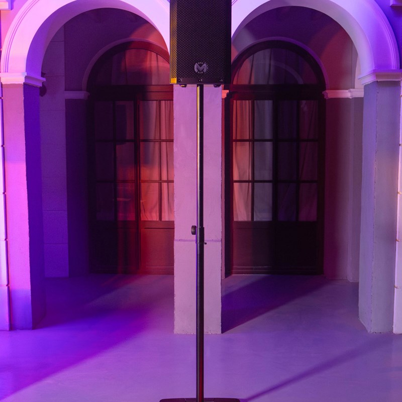 Support enceinte télescopique réglable transport