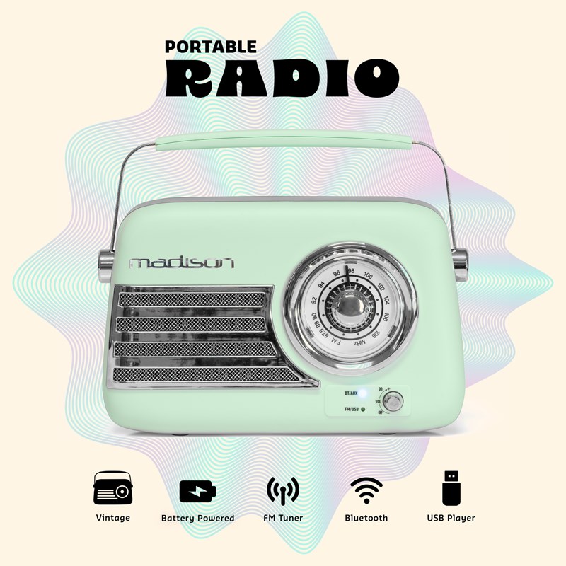 Radio vintage sur batterie
