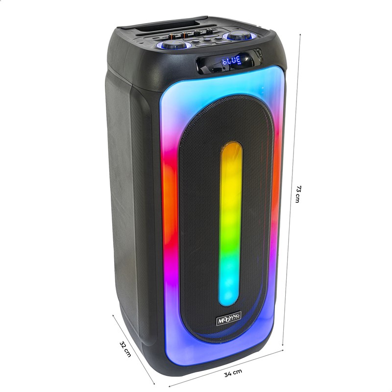 Enceinte Bluetooth Active RGB 1000W - MOOVING SOUND MS-MAGIC-SOUND1000 - dimensions