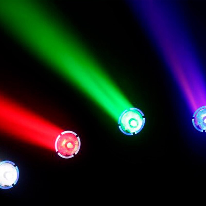 Lyre Beam 60W RGBW 4° avec anneau LED RVB - DMX scénique