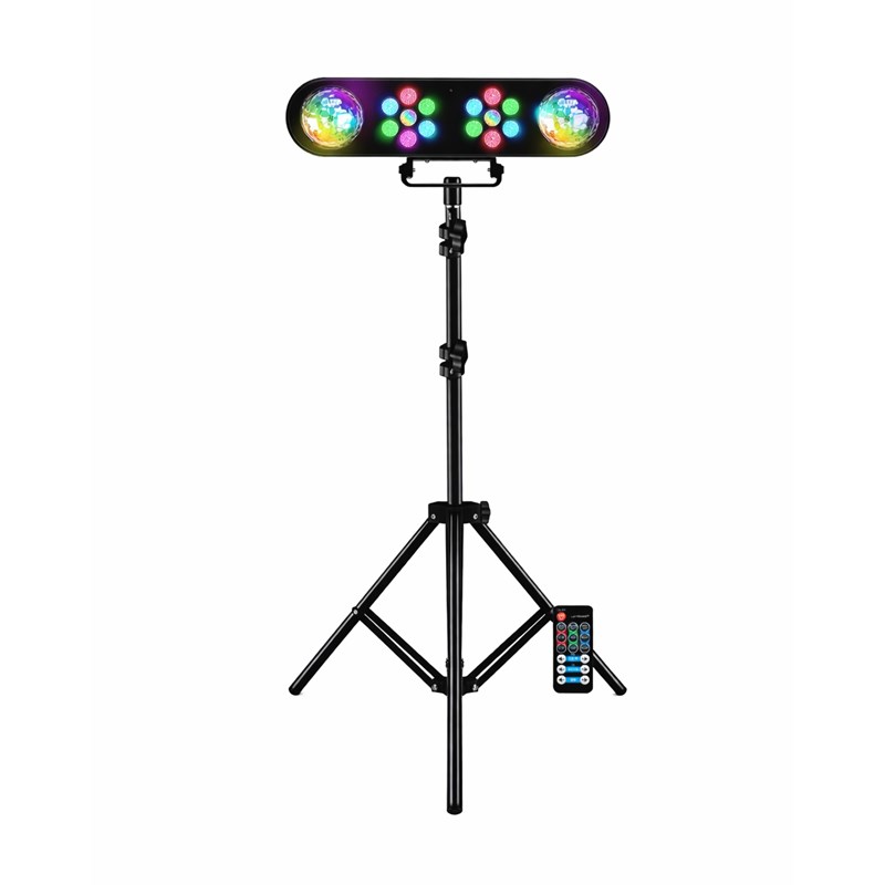 Pack jeu de lumière 4 effets LED avec pied et télécommande - LEDBAR-ASTRO-RC