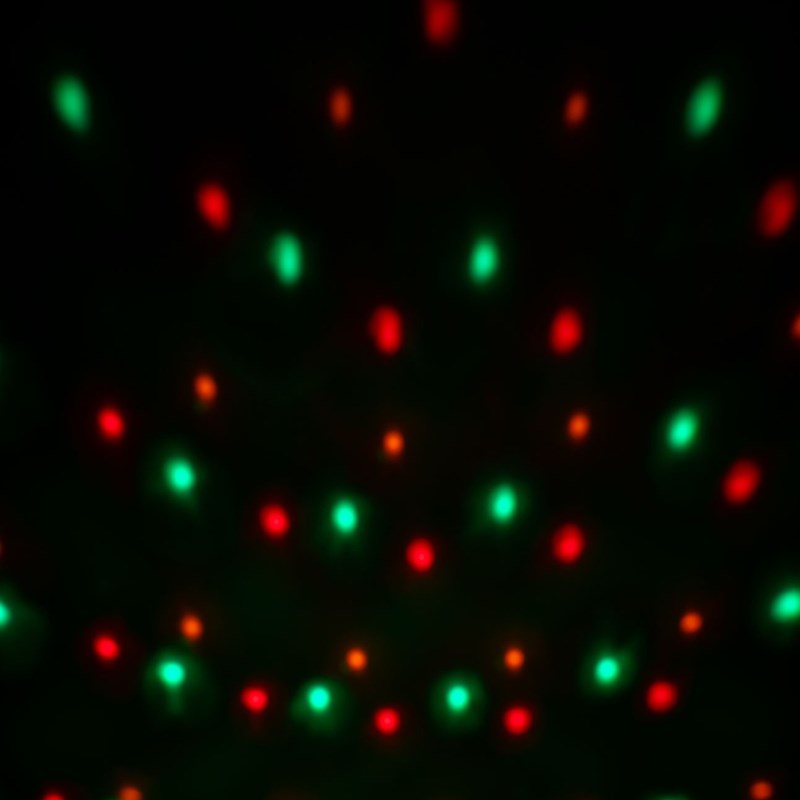 Effet lumière LED RGBA rechargeable 4x3W - ASTRO-BAT - vert rouge