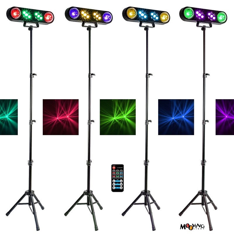 Pack Portique 4 projecteurs - Machine Fumée LED