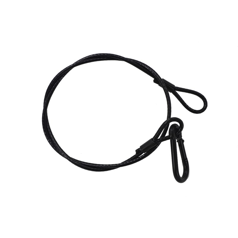 Pack de 12 élingues de sécurité noir - 4mm 85cm