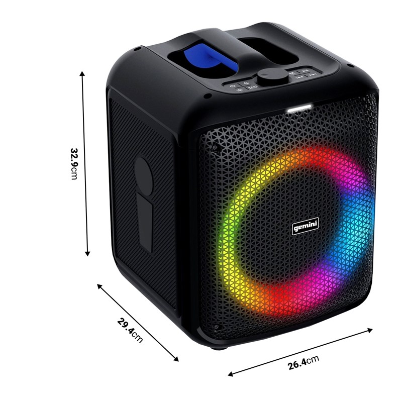 Enceinte portable Bluetooth 100 W LED - dimensions