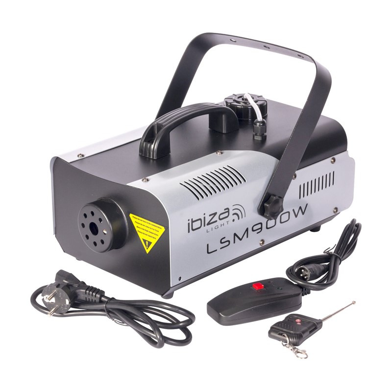Machine à fumée 900W avec télécommandes filaire/HF - accessoires