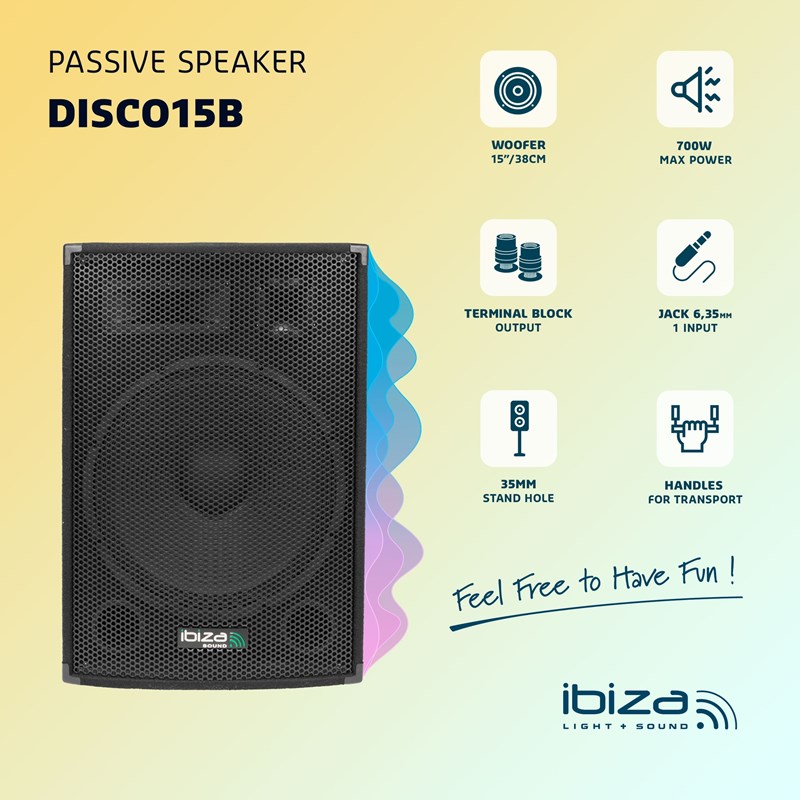 Enceinte Passive 3 voies - 15"/38cm graves
