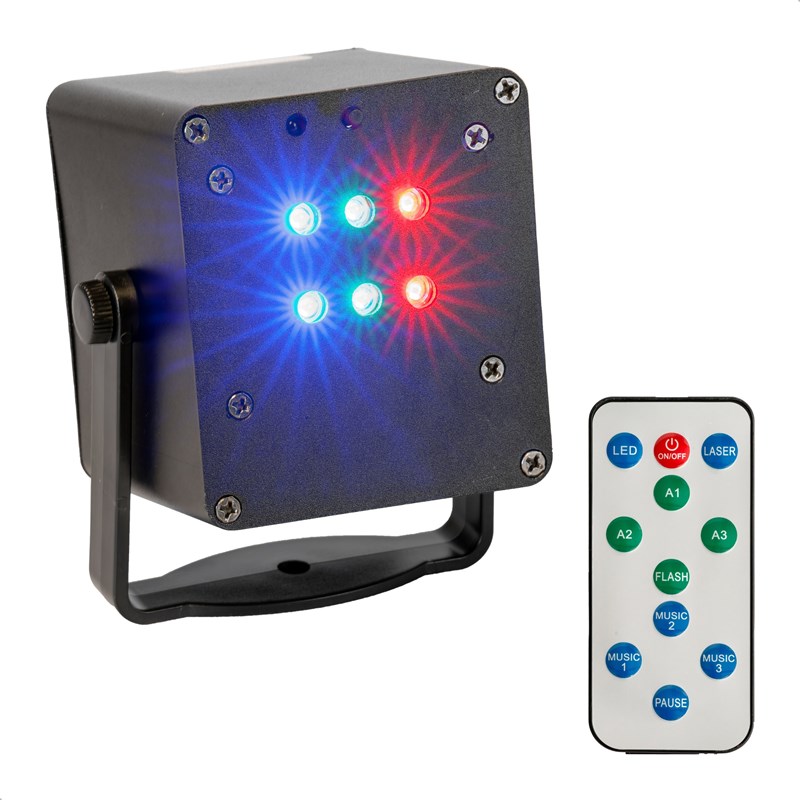 Effet LED STROBE - 6 x 1W RVB - Sur batterie lumineux