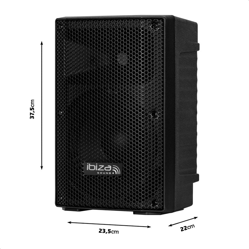 Enceinte Sono Passive 8”/20cm 200W - Grille Métallique & Tweeter à Compression haut-parleur