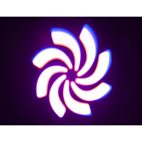 Lyre LED blanche 10W - 7 gobos, 7 couleurs, DMX